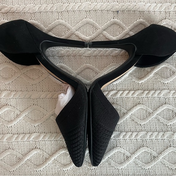 New! Chinese Laundry Black Pointed 4 inch Heels Crochet Fabric Front women’s 9.5 - Picture 9 of 12
